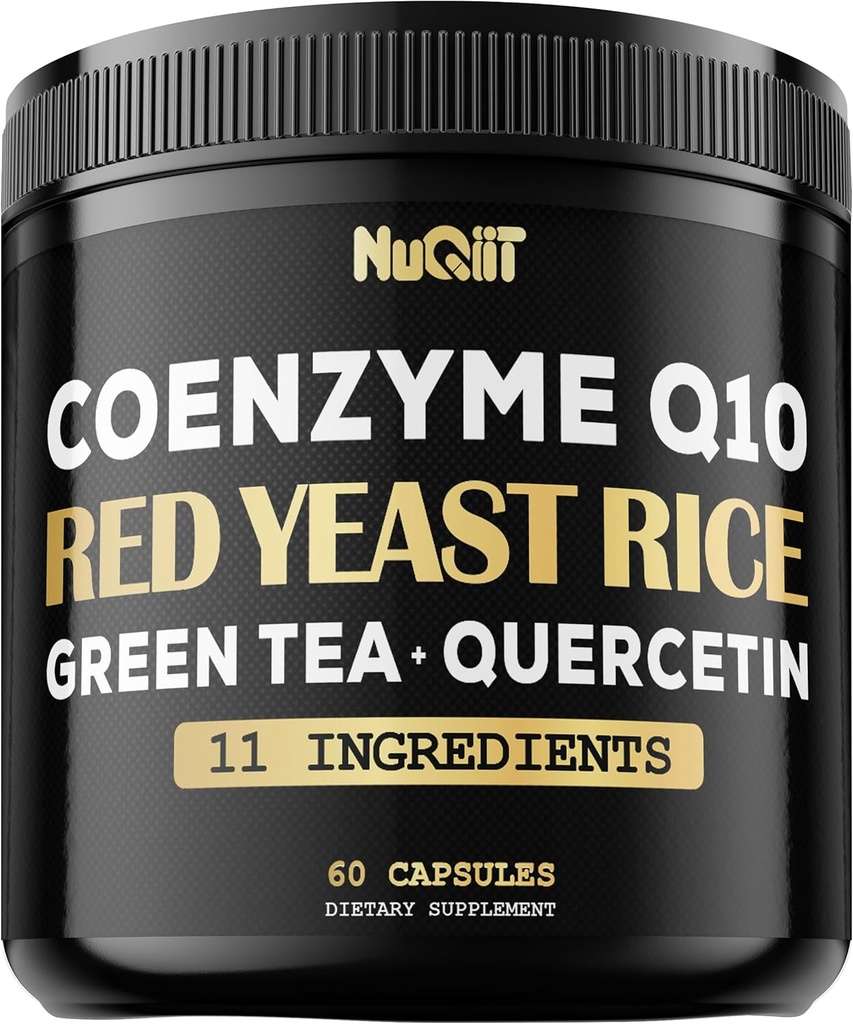 Red Yeast Rice 13500mg Green Tea 4500mg Quercetin 4500mg tillæg & mere - Support Heart Health, immunsystem & Body Balance - 60 kapsler