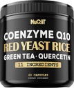 Red Yeast Rice 13500mg Green Tea 4500mg Quercetin 4500mg tillæg & mere - Support Heart Health, immunsystem & Body Balance - 60 kapsler