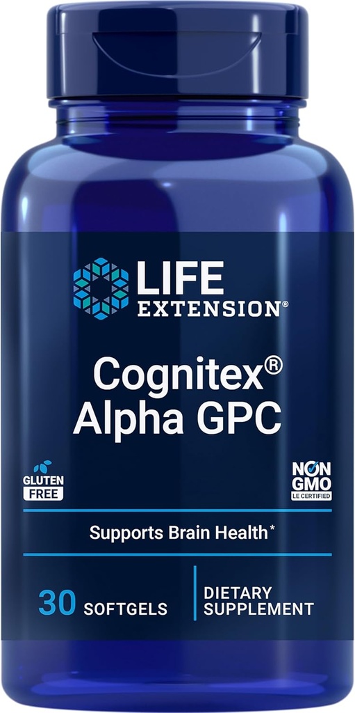 Life Extension Cognatic Basics, 30 Softgels - Multi- Nutrient Formel for Brain Health Support, Målrettet Nutrition for Memory, Fokus, Opmærksomhed & Samlet Cognitive Performance - Non-GMO, Gluten- Free