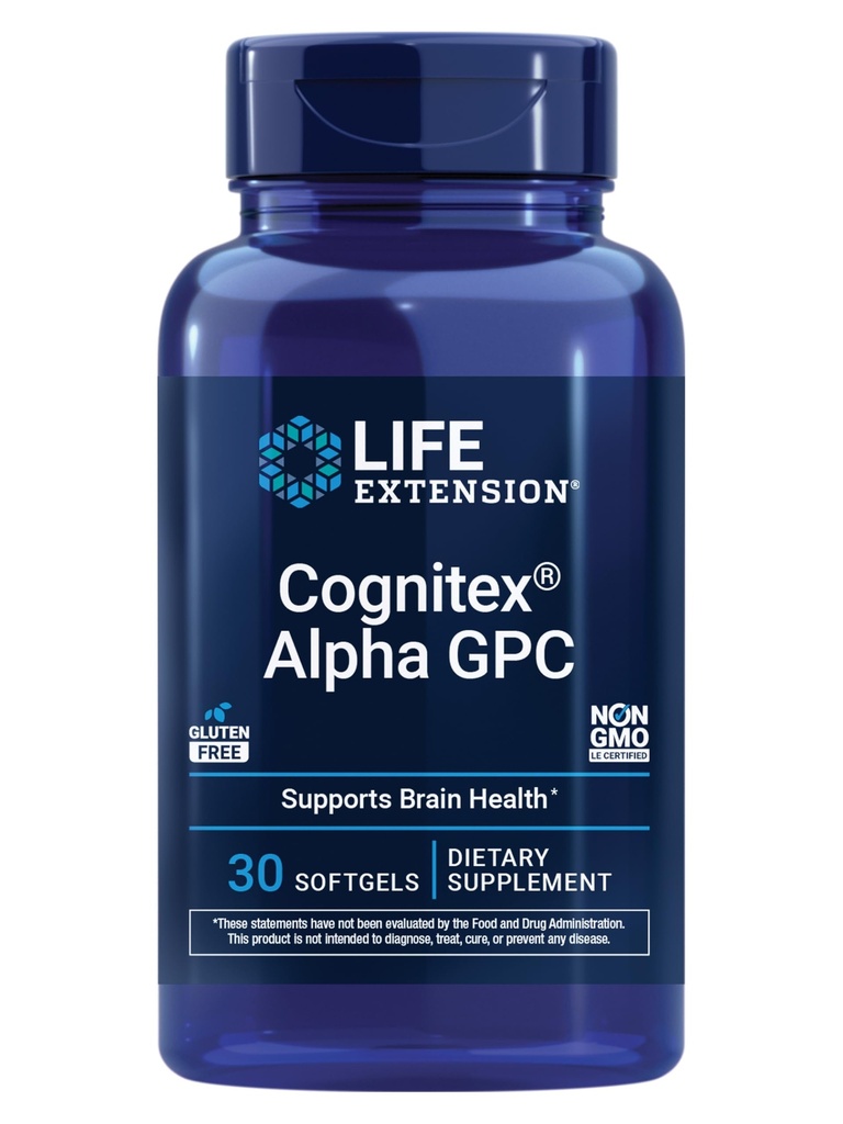 Life Extension Cognatic Basics, 30 Softgels - Multi- Nutrient Formel for Brain Health Support, Målrettet Nutrition for Memory, Fokus, Opmærksomhed & Samlet Cognitive Performance - Non-GMO, Gluten- Free