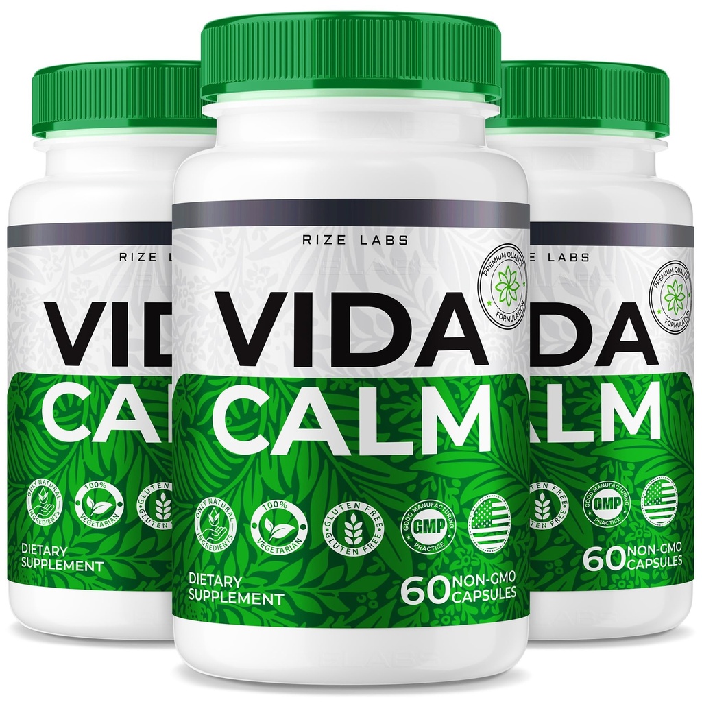 rize laboratorier - Vida Calm Advanced Formel Kapsler, Giver maksimal styrke, for Stress, Calming, Afslapning, Supplement (180 Kapsler)