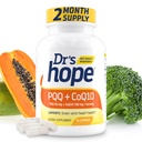PQQ CoQ10 - PQQ 20mg Med CoQ10 100mg, PQQ tillæg med Coenzym Q10 supplement understøtter hjerne sundhed, 60 Veggie Caps - 1 Kapsel pr Servering