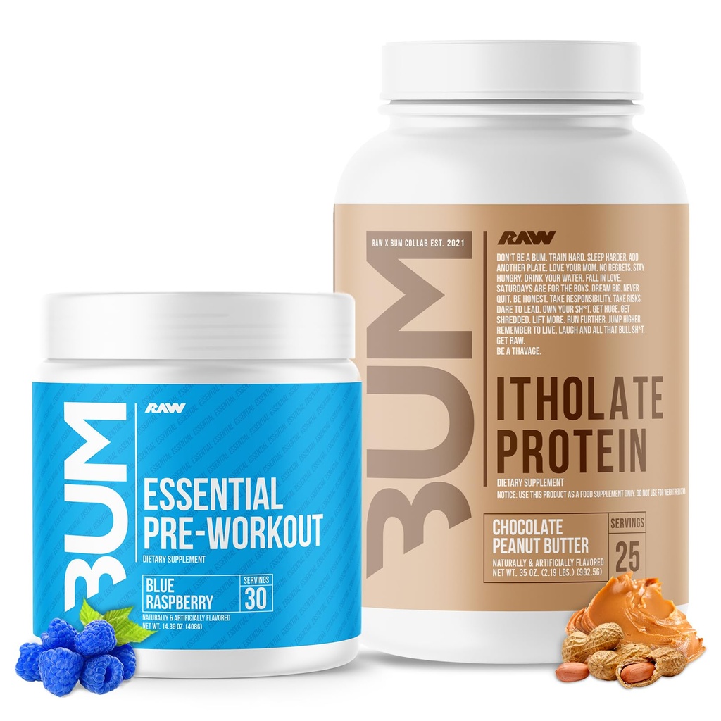 RAW Whey isolere protein pulver & essentiel præ-workout bundle