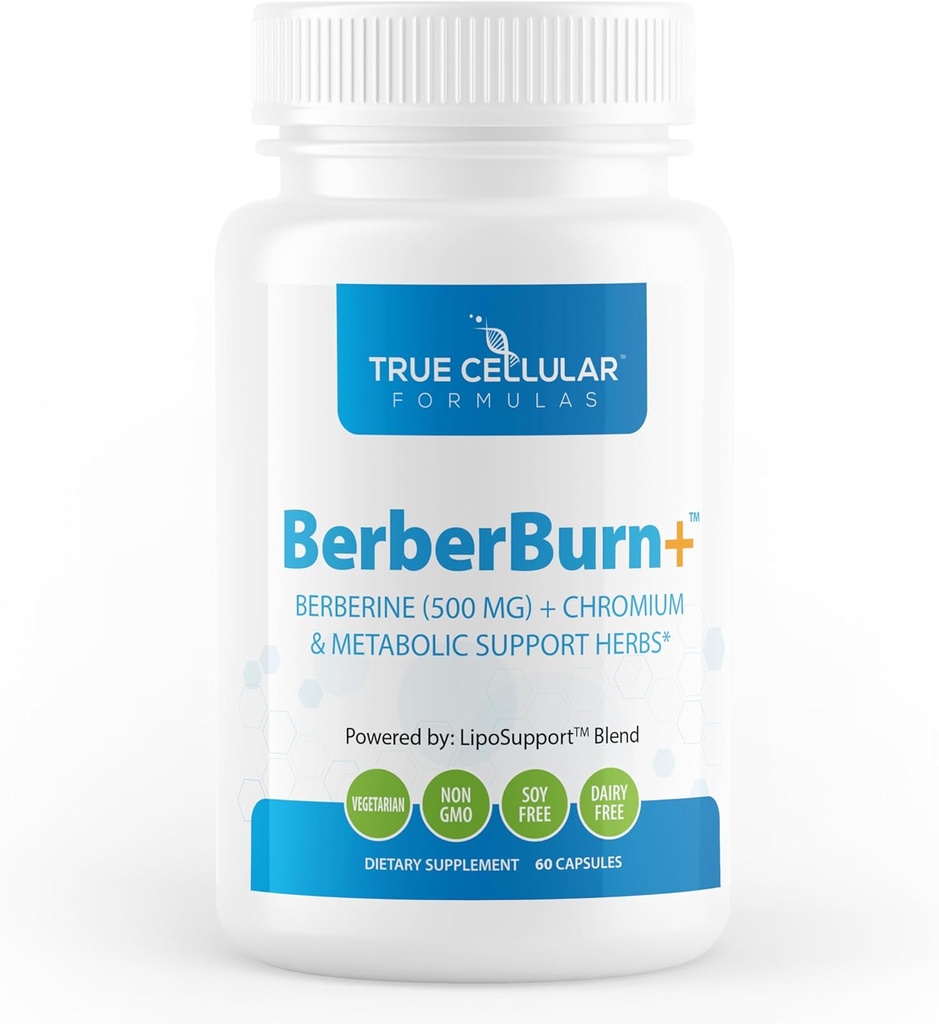 Berberburn +: Berberine supplement, Magnesium & Chrom kapsler til daglig wellness & energi, Boost Vitality og vedligeholde balance, essentielle næringsstoffer til sundhed, 60 Greve