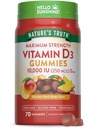 Nature 's Truth Vitamin D3 Gummies against 124; 10000 IE against 124; 70 Greve 124; Peach Mango Flavor against 124; Vegetar, Non- GMO & Gluten Free Supplement