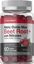 Horbäach Nitroxide Beet Root Gummies Note 124; 60 Greve Note 124; med Nitrater Note 124; Strawberry Flavor Dex124; Vegan, Non- GMO, Gluten Free Supplement