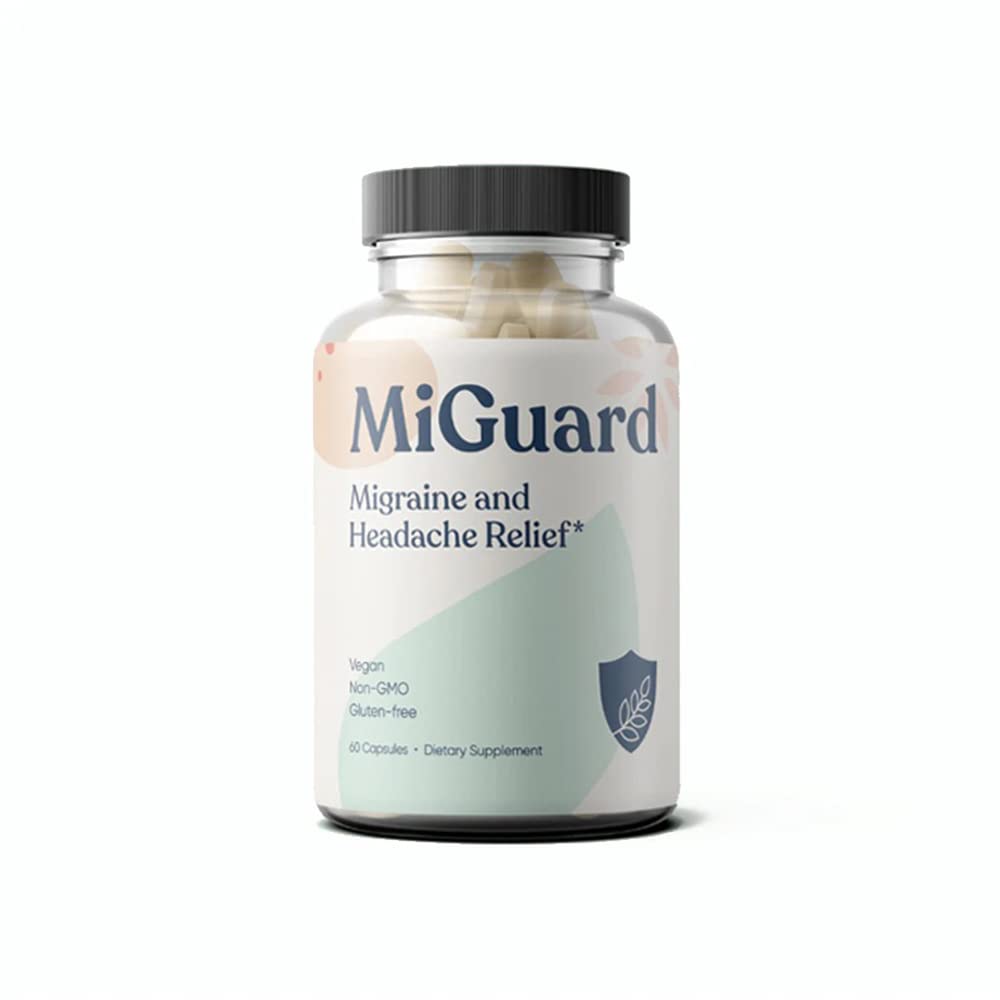 Hovedpine og Migræne Relief Kosttilskud - Drug Free Migræne Prevention Supplement - Naturlige Kosttilskud til Migræne Hovedpine - Hjælper med at reducere hyppighed og sværhedsgrad (60 kapsler)