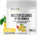 Grass Root Naturals Master Cleanse Detox Powder- Lemonade Detox 3-Day Plant-baseret supplement med Lemon, Maple Syrup, og Cayenne Diet, 6.34oz Container