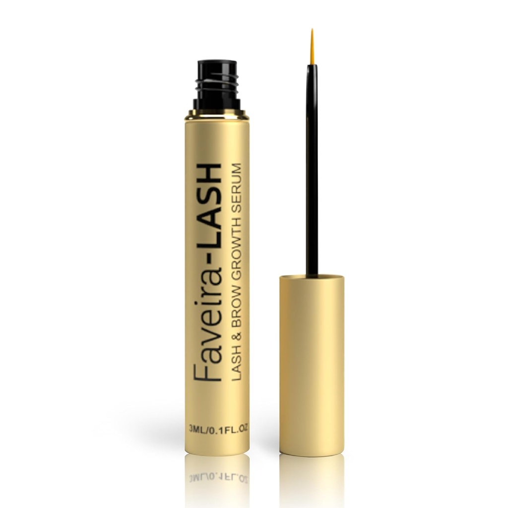 Eyelash Serum til Eyelash Growth: Faveira Beauty Eyelash og Brow Serum med avanceret formel for Længere Fuller og Thicker Luscious Lass og Brows 3ML