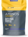 Purbolics Aminos + Energy | Supports Recovery, Energy & Focus | 95mg of Caffeine, 0 Sugar & 60 Servings (The Grape Gatsby)