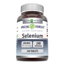Amazing Formulas Selenium 200 Mcg Mex124; Tablets Supplements 124; Non- GMO Mex124; Gluten- Free Mex124; Made in USA (1 Pack Mex124; 240 Count)
