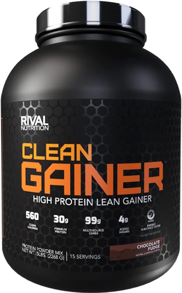 Rival Nutrition Clean Gainer - Chokolade Fudge, 5lbs.