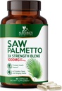 Saw Palmetto for mænd 1000MG - 3X Strength Prostata Health Supplement - Urteudtræk Supplement - Prostata Kosttilskud til mænds sundhedsstøtte, Prostata Urinary & Hår Health Support - 60 kapsler