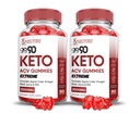 Justified Laboratories (2 Pack Go 90 Keto ACV Gummies Extreme 2000MG Go90 Keto Gummies Apple Cider Vinciate Formuleret med Pomegranate Beet Juice Powder B12 Vegan Non GMO 120 Gummys