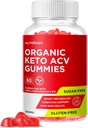 Organic Keto ACV Gummies - Gluten- Free & Sugar- Free Apple Cider Vinitor Supplement for kvinder Mænd (1000MG)