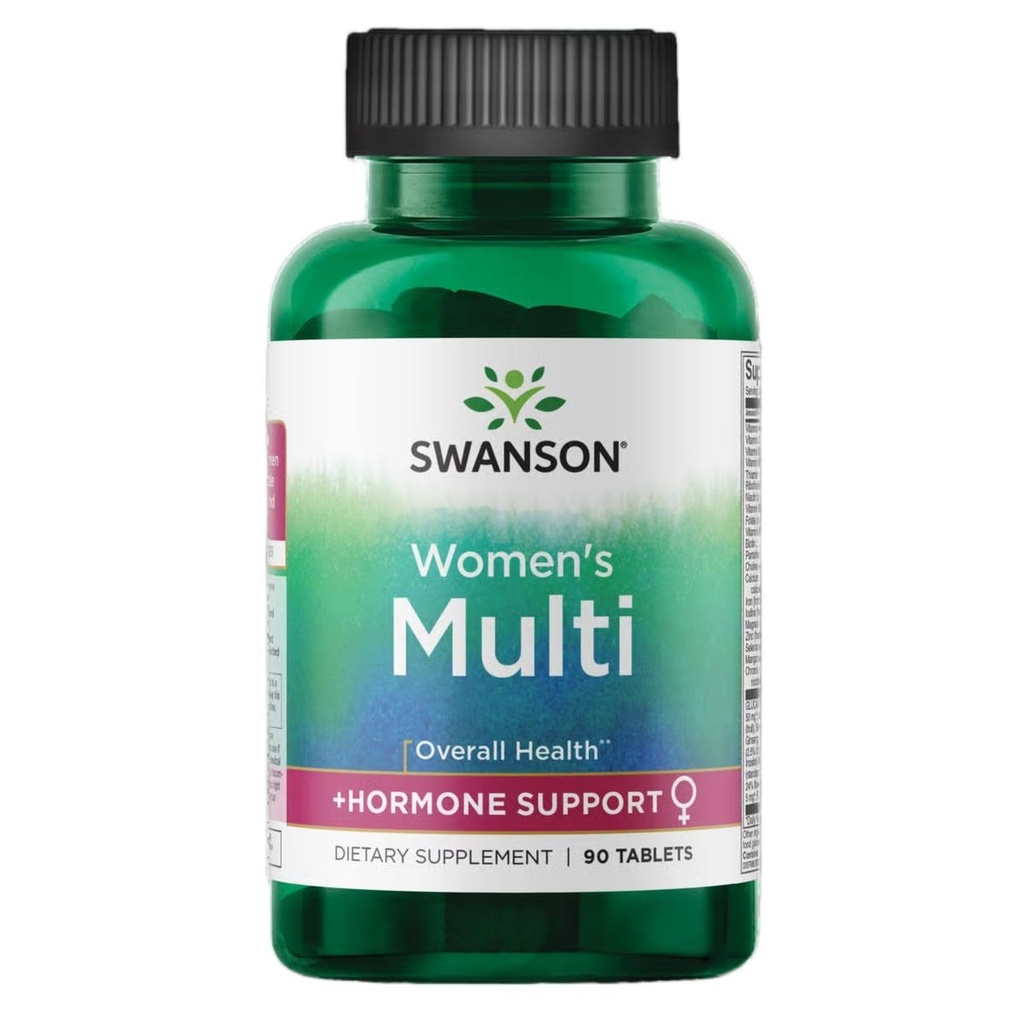 Swanson Multi Women 's Prime Multivitamin Multimineral Energy immun Hormone Balance Wellbeing Health Supplement 90 Tablets (Tabs)