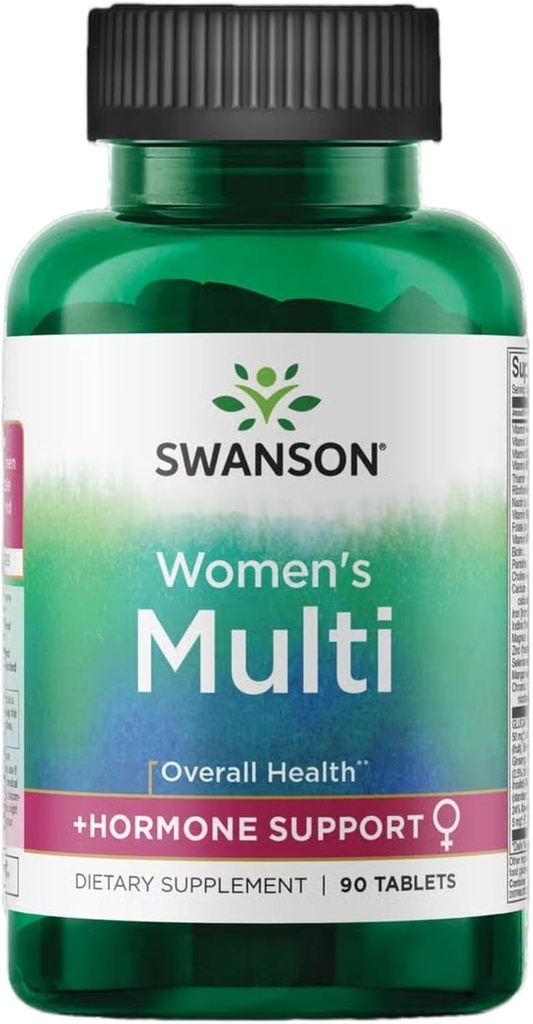 Swanson Multi Women 's Prime Multivitamin Multimineral Energy immun Hormone Balance Wellbeing Health Supplement 90 Tablets (Tabs)
