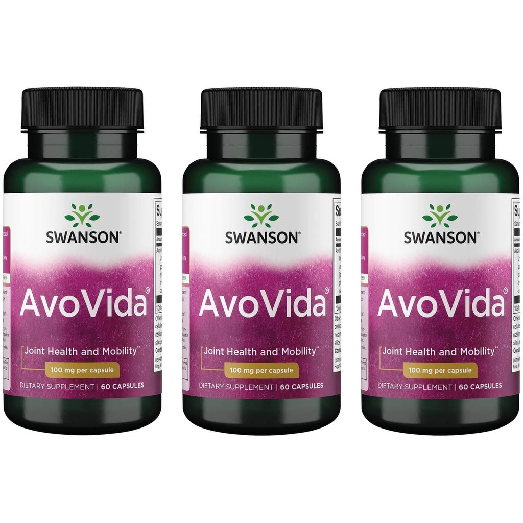 Swanson Avovida 100 milligram 60 kapsler (3 pakker)