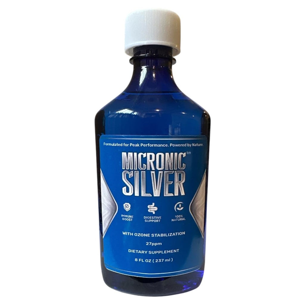 Mikronisk sølv kosttilskud 8oz 27ppm