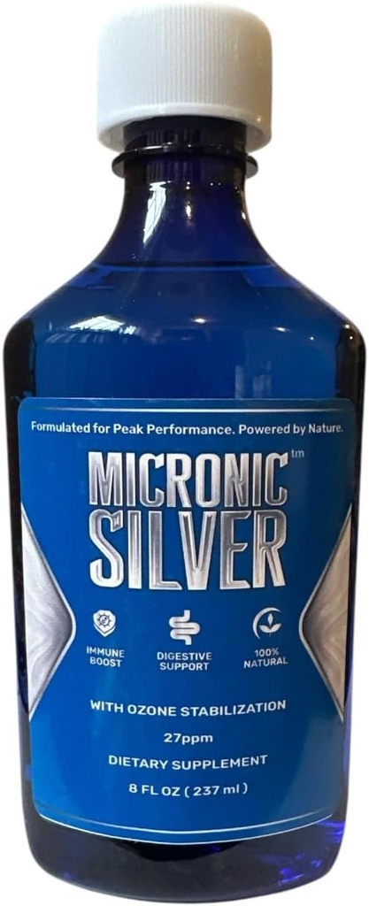 Mikronisk sølv kosttilskud 8oz 27ppm