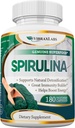 vibraxlabs Spirulina kapsler - 100% Pure 1000mg Servering (500mg Veggie kapsler) Pulver supplement, Understøtter naturlig afgiftning, Fordele sundhed på et cellulært niveau, Bedste med Chlorella