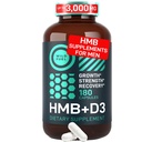 WILD FUEL 3,000mg HMB tillæg Plus D3- vitamin - muskelvækst, styrke, hurtig workout Inddrivelse HMB Kosttilskud til mænd og kvinder - Calcium Beta- Hydroxy Beta- methylbutyrat - 180 kapsler