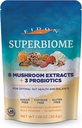 Eidon SuperBiome, Mushroom Probiotika Powder Blend, Gut Balance, Microbiome Health Supplement med Organic Reishi, Chaga, Lions Mane, Cordyceps, Tyrkiet Tail, Shitake, Maitake, Phelinus, 30 Servere