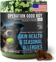 O.G.B. Operation God dreng - SRE: Hud / Coat / Allergy Supplement for Kæledyr - 90 Grev Soft Chews - 12,7 oz - Lavede naturlige ingredienser - Veteran Ejes