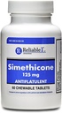 Reliable-1 Laboratories Simethicone 125mg Gas Relief Tablets Extra Strength Bloating Relief Gas Pills | Anti Flatulence, Rapid Gas Relief for Adults | Peppermint Flavor | 60 Chewable Tablets