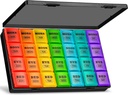 XL Stor Ugentlig Pill Organizer 4 gange om dagen, 7-dag Pill bokse og Organizer AM PM, store afdelinger Pill sag, Månedlig Medicin Organizer 28 dages dispenser for fiskeolier