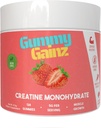 Creatin monohydrat Gummies Muscle Strength Builder Gain Hurtigere Inddrivelse 5000mg for mænd & kvinder Boost Energy Pre- Workout Chewables Supplement 128ct (Regelmæssig, Jordbær)