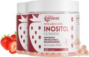 Inositol Gummies, Inositol Supplement med Myo-Inositol & D-Chiro Inositol + D3- vitamin, Ideel 40: 1 Ratio, med Magnesium Glycinat 400mg, Understøtter Regelmæssig cyklus for kvinder, Vegan, 2 Pack