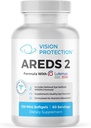 AREDS 2 Eye Vitamin & Mineral supplement til Okulær sundhed, Lutemax 2020 med Natural Eye Institute AREDS 2 Study Ingredienser Lutein, C-vitamin, & Zeaxanthin, 120 Mini Softgels
