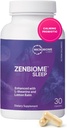 Mikrobiome Labs Zenbiome Sleep - L Theanin supplement med Lemon Balm Extract & Probiotika med Bifidobacterium Longum - Hjælp Sothe The Gut- Brain Axis ved sengetid (30 kapsler)