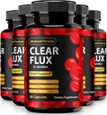 (5 Pack) Clear Flux piller, officielle ClearFlux kapsler, All- Natural Support, Premium support til at opretholde stabile niveauer og sund cirkulation, Natural Clear Flux Health anmeldelse (300 Kapsler)