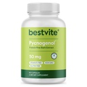 BESTVITE Pycnogenol 50mg (60 kapsler) - Fransk Maritime Pine Bark ekstrakt - Ingen Stearates - Gluten Free - Ikke GMO