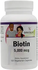 BariatricPal Biotin 5000 mikrogram Let synkekapsler (120ct flaske)