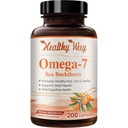 Pure Omega 7 Fedtsyrer 200 Kapsler 900mg Natural Sea Buckthorn Oil, NON- GMO USA Made