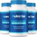 (3 Pack) Prostapure kapsler, Prostapure Advantage Prostata supplement, Official All- Natural Advanced Formel, Maksimal styrke piller til at understøtte den samlede sundhed, Prosta Pure Anmeldelser (180 kapsler)