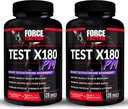 FORCE FACTOR Test X180 PM, 2- Pack, Testosteron Booster for mænd, Overnatning Testosteron supplement til at opbygge muskel, øge styrke og fremme dybere, sundere søvn og inddrivelse, 240 tabletter