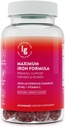 Jern Gummies - 20 mg Høj Absorption Jern + C-vitamin, B12 & Folate - Vegan, Non-gmo, Gluten-fri - Energi & Anæmi Support - 60 Ct