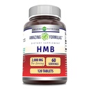 Amazing Formulas HMB (Beta- Hydroxy Beta- Methylbutyrat) Supplement- 124; 2000 Mg Per Serving - 124; 120 Tabletter - 124; Non- GMO - 124; Gluten Free - 124; Fremstillet i USA