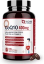 NATUR TARGET CoQ10 400mg med PQQ, E-vitamin & Økologisk Olivenolie - Høj Absorption Coenzyme- Q10 med BioPerine - Antioxidant- for- Heart- Health and Energy Production, 120 Servering