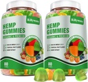 Hamp gummier til søvn, smerte, angst høj potens Spiselige gummier ekstra styrke Økologisk Hamp Oil Extract Vegan Bear Gummy (2 pakker)