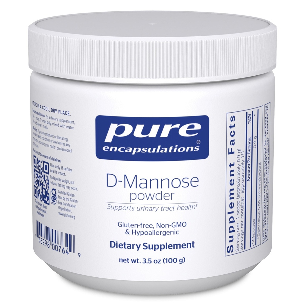 Pure indkapslinger D- Mannose Powder - til Urinary Tract Support - Urinary Tract Support & Brege Health * - Nem opløsning pulver - Non- GMO & Vegan - 3,5 oz
