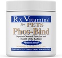 Rx Vitaminer Phos- Bind - Nyre Support Powder - Phosphate Binder til katte & Hunde til Nyre Sundhed - Understøtter normal Nyre Rengøring og essentiel Nyrepleje - 200g