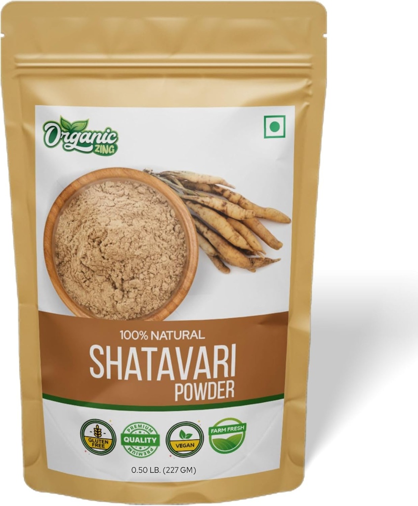 ORGANISK ZING Shatavari Powder Extract from Asparagus racemosus Beneficial for Women 's Health- 8 oz (227 gm) Pack of 1