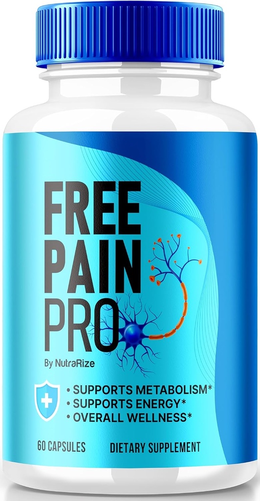 NutraRize Free Pain Pro Kapsler, Officiel Keto Formel for Fit og sund krop, Alle naturlige supplement til støtte samlede wellness, Premium FreePainPro piller anmeldelse (60 kapsler)