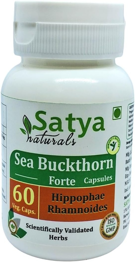 Sea Buchthorn Forte Capsule 500 mg. 60 Veg. Capsule Name 124; Sea Buchthorn (Hippophae rhamnoides) Uddrag Kapsler til mænd og kvinder